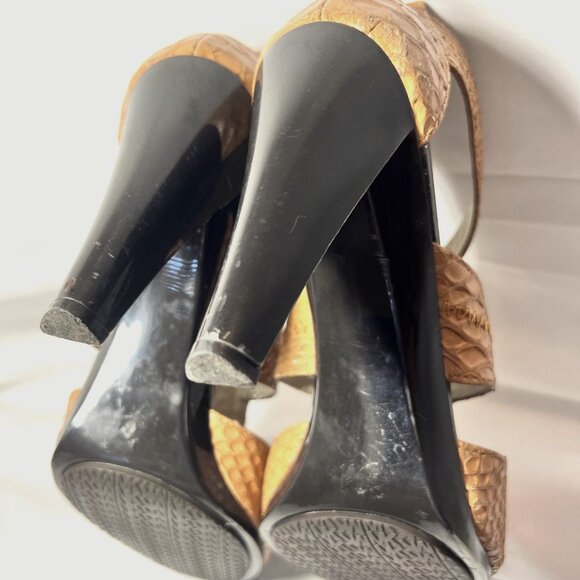 Michael Michael Kors-Women's Tan/Camel Leather-3 3/4" Heels-Unique 7 1/2-Zipper - Picture 14 of 16